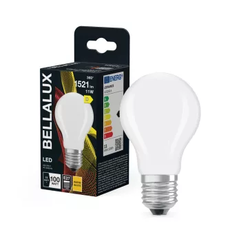 Bellalux LED izzó, körte forma, matt plasztik, E27 foglalat, 11W, 2700K, 1521lm, meleg fehér