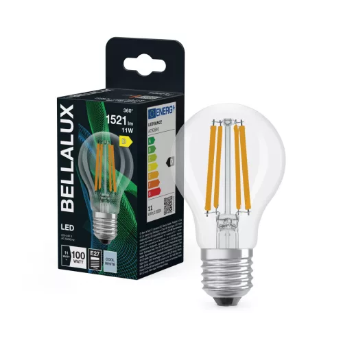 Bellalux LED izzó, classic forma, üveg búra, E27 foglalat, 11W, 1521lm, 4000K semleges fehér