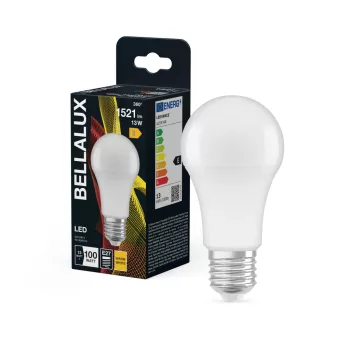 Bellalux LED izzó, körte forma, matt plasztik, E27 foglalat, 13W, 2700K, 1521lm, meleg fehér