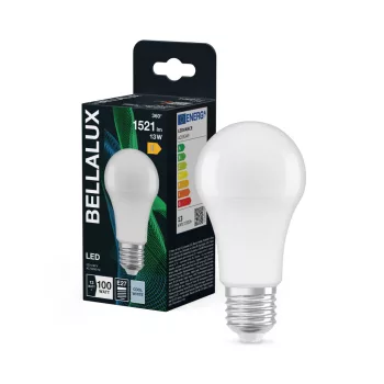 Bellalux LED izzó, körte forma, matt plasztik, E27 foglalat, 13W, 4000K, 1521lm, hideg fehér