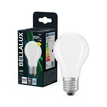 Bellalux LED izzó, körte forma, matt plasztik, E27 foglalat, 11W, 4000K, 1521lm, hideg fehér