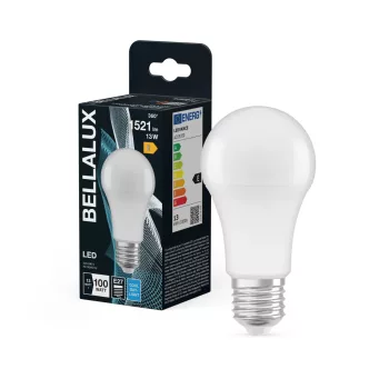 Bellalux LED izzó, körte forma, matt plasztik, E27 foglalat, 13W, 6500K, 1521lm, hideg fehér