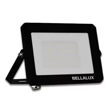 BELLALUX kültéri LED reflektor, 30W, 4000K természetes fehér, 2700lm, IP65, fekete