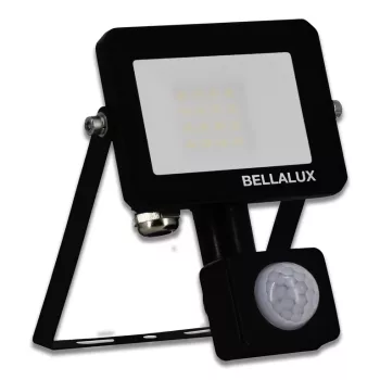BELLALUX kültéri LED reflektor, 10W, 6500K hideg fehér, 900lm, IP65, fekete, hossz 102mm