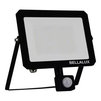 BELLALUX kültéri LED reflektor, 50W, 6500K hideg fehér, 4500lm, IP65, fekete, hossz 206mm
