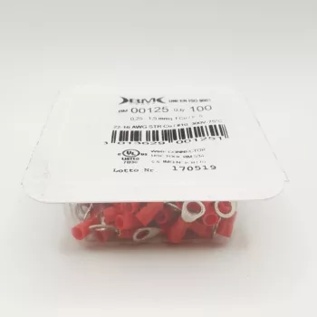   BM 00125 PSZ5 szigetelt szemes saru, 1,5mm2 x 5 mm piros, ónozott vörösréz