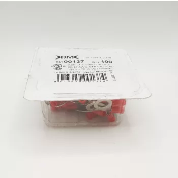   BM 00137 PSZ8 szigetelt szemes saru,1,5mm2 x 8mm piros, ónozott vörösréz