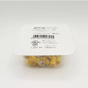   BM 00325 SSZ5 szigetelt szemes saru,6mm2 5mm 5mm sárga, ónozott vörösréz