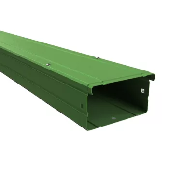   Basor ( 2/0154 ) vízzáró fém kábelcsatorna (CT GSP) 80X140X3000 mm (M x SZ x H) ( FSP / GSP ) RAL 6011 (zöld) szalaghorganyzott acél, epoxi bevonattal ( BASORCANAL ) Basor 200154