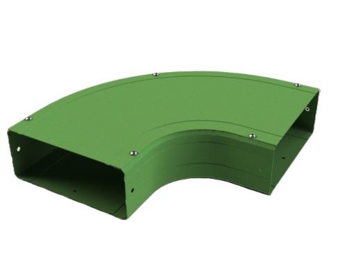 Basor ( 2/0166 ) vízzáró fém kábelcsatornához (CT GSP) síkidom CPT 100X200 ( FSP / GSP ) RAL 6011 (zöld) szalaghorganyzott acél, epoxi bevonattal ( BASORCANAL ) Basor 200166