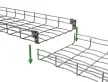 Basor ( 2/7396 ) hálós kábeltálca BF2R H65 600x65x3000 mm (SZ x M x H) EZ galvanikus / elektrolitikus cinkezett ( BASORFIL ) Basor 207396