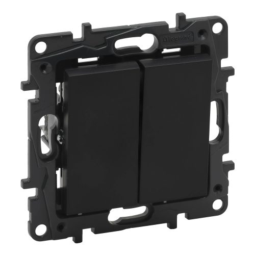 ÚJRACSOMAGOLT Legrand Niloé Step 863505 csillárkapcsoló, 10AX, fekete (Legrand 863505)