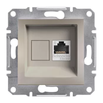 Schneider Electric Asfora EPH4700169 Informatikai csatlakozóaljzat 1xRJ45, Cat6 UTP, bronz burkolattal, keret nélkül ( EPH4700169 ).