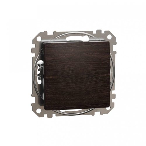 ÚJRACSOMAGOLT Schneider Electric SDD181101 egypólusú kapcsoló (101), wenge burkolattal, rugós bekötés, keret nélkül, süllyesztett, 10A 250V IP20 (Sedna Design / Elements)