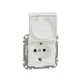 ÚJRACSOMAGOLT Schneider Electric SDD211023 vízmentes földelt csatlakozóaljzat (dugalj), biztonsági zsaluval (gyermekvédelemmel), csapófedéllel, 2P+F, fehér burkolattal, csavaros bekötés, keret nélkül, süllyesztett, 16A 250V IP44 ( SDD211023 )