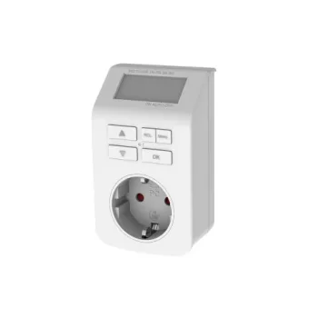 GAO 0743H digitális kapcsolóóra, heti programozhatóság, dugaljas, beltéri használatra, 230V fehér max 98ki/be/hét, heti időzítő óra ( 0743H )