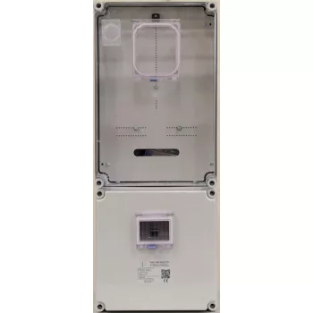   Csatári Plast CSP24.E123 PVT 3075 Fm-SZ-U egy felhasználói helyes M63.80A mérőszekrény szabadvezetékes, felületre szerelt kivitelben, IP65, UV álló, 750x300x205mm ( PVT 3075 Fm-SZ-U )