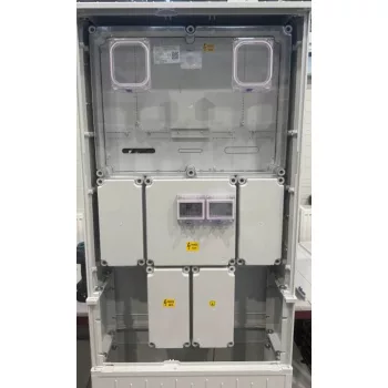   Csatári Plast CSP24.ES146 PVT-K-L Á-V Fm-U egy felhasználói helyes 1xM63.80A+1xV32 mérőszekrény földkábeles, szabadon álló kivitelben, IP65, UV álló, 2015x665x250mm ( PVT-K-L Á-V Fm-U )