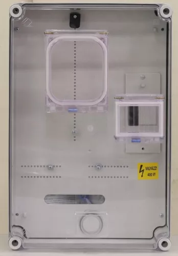 Csatári Plast CSP24.t158 PVT 3045 Fm-CS-U egy felhasználási helyes M63A csoportos mérés modul, felületre szerelt kivitelben, alacsony fedéllel, szellőzővel ( PVT 3045 Fm-CS-U )