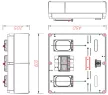 Csatári Plast CSP24.t160 PVT 6045 Á-V Fm-CS-U egy felhasználási helyes M63A és V32A csoportos mérés modul, felületre szerelt kivitelben, alacsony fedéllel, szellőzővel ( PVT 6045 Á-V Fm-CS-U )