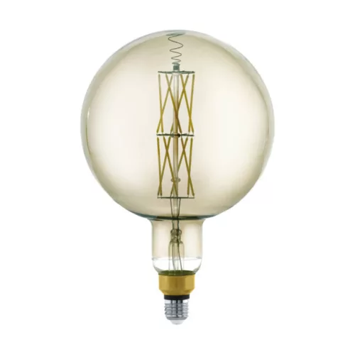 EGLO 11845 LED Vintage fényforrás, E27 foglalattal, 1X8W teljesítménnyel, 600 lm fényerővel, 3000 K színhőmérséklettel, 25000 óra élettartammal,,, fekete-áttetsző / üveg búrával, E27-LED-G200