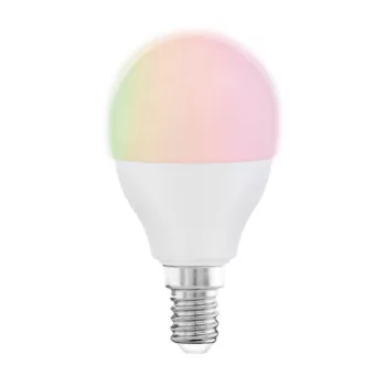   EGLO 11857 LED szabályozható fényforrás, E14 foglalattal, 1X5W, 470 lm fényerővel, 2700 K-6500 K színhőmérséklettel, 20000 óra élettartammal, Bluetooth, színhőmérséklet szab., RGB,vezérlés: applikációval, távirányítóval, opál/műanyag búrával