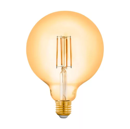 EGLO 12573 LED szabályozható fényforrás, E27 foglalattal, 1X6W teljesítménnyel, 650 lm fényerővel, 2200 K színhőmérséklettel, 20000 óra élettartammal, Bluetooth,vezérlés: applikációval, távirányítóval, borostyán / üveg búrával, E27-LED-G125