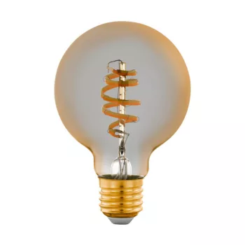   EGLO 12579 LED szabályozható fényforrás, E27 foglalattal, 1X5,5W, 400 lm fényerővel, 2200 K - 6500 K színhőmérséklettel, 20000 óra élettartammal, Bluetooth, színhőmérséklet szabályzás,vezérlés: applikációval, távirányítóval, borostyán/üveg búrával