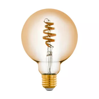   EGLO 12581 LED szabályozható fényforrás, E27 foglalattal, 1X5,5W, 400 lm fényerővel, 2200 K - 6500 K színhőmérséklettel, 20000 óra élettartammal, Bluetooth, színhőmérséklet szabályzás,vezérlés: applikációval, távirányítóval, borostyán/üveg búrával