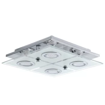   EGLO 13549 CABO LED mennyezeti lámpa, króm színben, MAX 4X3W teljesítménnyel, GU10 foglalattal, 3000K színhőmérséklettel, kapcsoló nélkül ( EGLO 13549 )