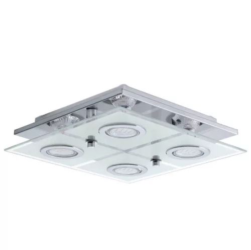 EGLO 13549 CABO LED mennyezeti lámpa, króm színben, MAX 4X3W teljesítménnyel, GU10 foglalattal, 3000K színhőmérséklettel, kapcsoló nélkül ( EGLO 13549 )