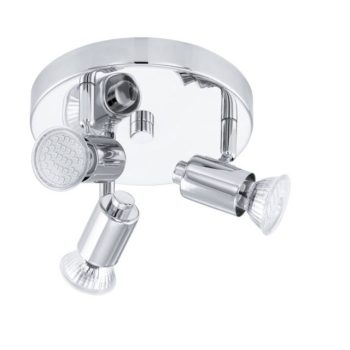   EGLO 13571 ROSARO 1 spot lámpa, króm színben, MAX 3X3W teljesítménnyel, GU10 foglalattal, 3000K színhőmérséklettel, kapcsoló nélkül ( EGLO 13571 )