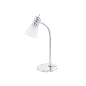   EGLO 13577 PRINCE 3 LED íróasztali lámpa, króm színben, MAX 1X4W teljesítménnyel, E14 foglalattal, 3000K színhőmérséklettel, zsinórkapcsolóval ( EGLO 13577 )