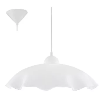   EGLO 13993 CAROLA függeszték, fehér színben, MAX 1X60W teljesítménnyel, E27-es foglalattal, kapcsoló nélkül, IP20 védettséggel ( EGLO 13993 )