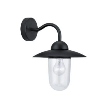   EGLO 30155 MILTON kültéri fali lámpa, fekete lámpatest, MAX 1X60W teljesítménnyel, E27-es foglalattal, kapcsoló nélkül, IP44 védettséggel ( EGLO 30155 )