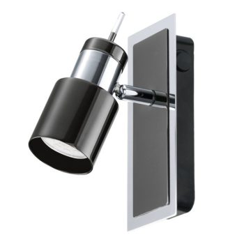   EGLO 30832 DAVIDA 1, beltéri spot lámpa, GU10 foglalattal, MAX 1X5W teljesítménnyel, fekete nikkel / acél lámpatest, IP20, billenő kapcsolóval