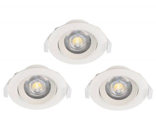 EGLO 32896 SARTIANO, beltéri LED-es süllyesztett lámpa, LED foglalattal, MAX 3X5W teljesítménnyel, 3X470lm, 3000 K, fehér / műanyag lámpatest, IP20, LED nem cserélhető, kapcsoló nélkül
