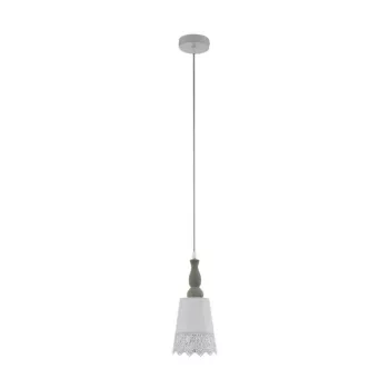   EGLO 33039 TALBOT 2 Vintage függeszték, szürke, fehér lámpatest, MAX 1X60W teljesítménnyel, E27-es foglalattal, kapcsoló nélkül, IP20 védettséggel ( EGLO 33039 )