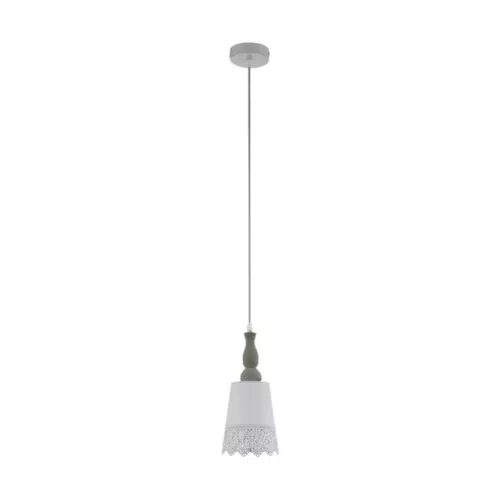 EGLO 33039 TALBOT 2 Vintage függeszték, szürke, fehér lámpatest, MAX 1X60W teljesítménnyel, E27-es foglalattal, kapcsoló nélkül, IP20 védettséggel ( EGLO 33039 )