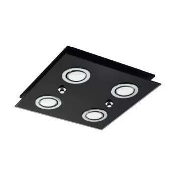  EGLO 33804 GRATTINO beltéri mennyezeti lámpa, fekete színben, GU10 foglalattal, max 4X2,8W teljesítmény, IP20 védelemmel, 2 év lámpa / 5 év fényforrás garanciával ( EGLO 33804 )