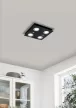 EGLO 33804 GRATTINO beltéri mennyezeti lámpa, fekete színben, GU10 foglalattal, max 4X2,8W teljesítmény, IP20 védelemmel, 2 év lámpa / 5 év fényforrás garanciával ( EGLO 33804 )