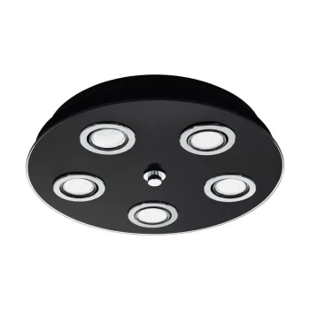   EGLO 33805 GRATTINO beltéri mennyezeti lámpa, fekete színben, GU10 foglalattal, max 5X2,8W teljesítmény, IP20 védelemmel, 2 év lámpa / 5 év fényforrás garanciával ( EGLO 33805 )