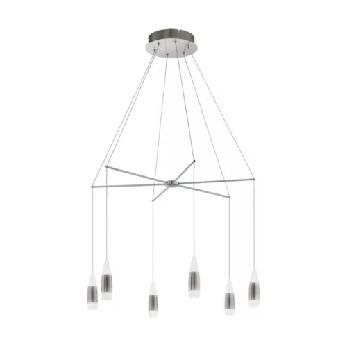 EGLO 39326 SANTIGA LED függeszték, matt nikkel színben, MAX 12X3,2W teljesítménnyel, LED fényforrással ( nem cserélhető ), 3000K színhőmérséklettel, kapcsoló nélkül, IP20 védettséggel ( EGLO 39326 )