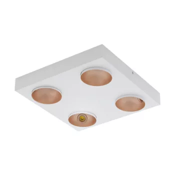   EGLO 39377 RONZANO LED-es spot lámpa, fehér, vörös arany színben, MAX 4X3,3W teljesítménnyel, LED fényforrással ( cserélhető), 3000K színhőmérséklettel, kapcsoló nélkül ( EGLO 39377 )