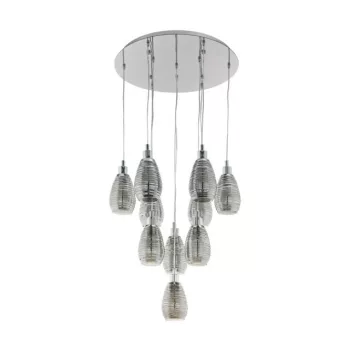   EGLO 39506 SIRACUSA függeszték, króm színben, MAX 10X60W teljesítménnyel, E27-es foglalattal, kapcsoló nélkül, IP20 védettséggel ( EGLO 39506 )
