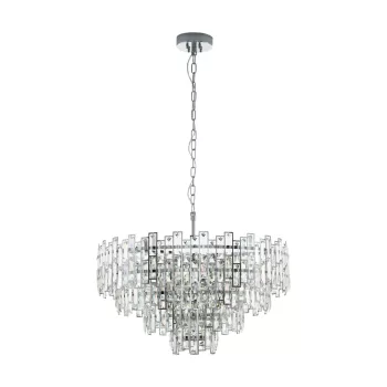   EGLO 39627 CALMEILLES 1 beltéri függeszték, króm színben, E14 foglalattal, max 10X25W teljesítmény, IP20 védelemmel, 2 év garanciával ( EGLO 39627 )