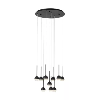   EGLO 39714 NUCETTO beltéri függeszték, fekete színben, 5500lm, 10X4,5W teljesítménnyel, IP20 védelemmel, 3000K, 5 év garanciával ( EGLO 39714 )
