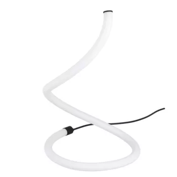   EGLO 39838 BANDERILLAS, beltéri LED-es asztali lámpa, LED foglalattal, MAX 10W teljesítménnyel, 1300lm, 3000 K, fekete / műanyag lámpatest, IP20, fehér / műanyag búrával, LED nem cserélhető, zsinórkapcsolóval