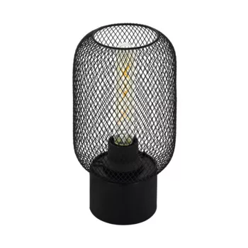   EGLO 43096 WRINGTON Vintage asztali lámpa, E27-es foglalattal, MAX 1X60W teljesítménnyel, fekete / acél lámpatest lámpatest, IP20-as védelemmel, zsinórkapcsolóval