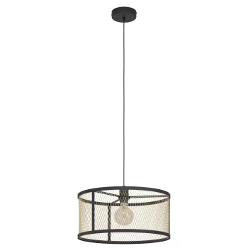   EGLO 43604 DELLOW beltéri függeszték, fekete színben, E27 foglalattal, max 1X40W teljesítmény, IP20 védelemmel, 2 év garanciával ( EGLO 43604 )